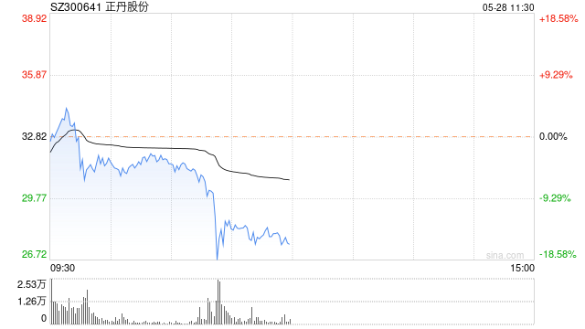 人气股正丹股份跳水一度逼近跌停 此前成今年A股首只涨幅10倍股