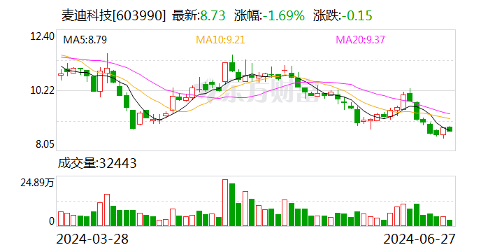 麦迪科技：控股股东承诺6个月内不减持公司股份