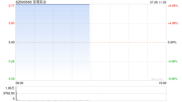 宝塔实业一字涨停 公司拟收购宁夏电投新能源有限公司100%股权  第1张