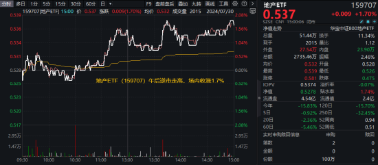 重磅消息提振，地产午后逆市走高！地产ETF（159707）大涨1.7%，机构：多重因素推动板块估值修复  第1张