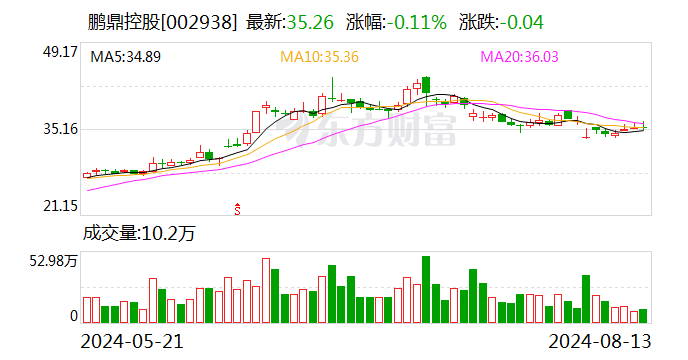 原材料和能源价格波动影响毛利率 鹏鼎控股上半年净利润同比降3.4%