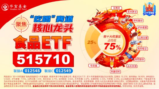 燃！A股放量反攻！主力资金狂涌，电子ETF（515260）豪涨4.17%！吃喝板块全天强势，食品ETF大涨2.65%！