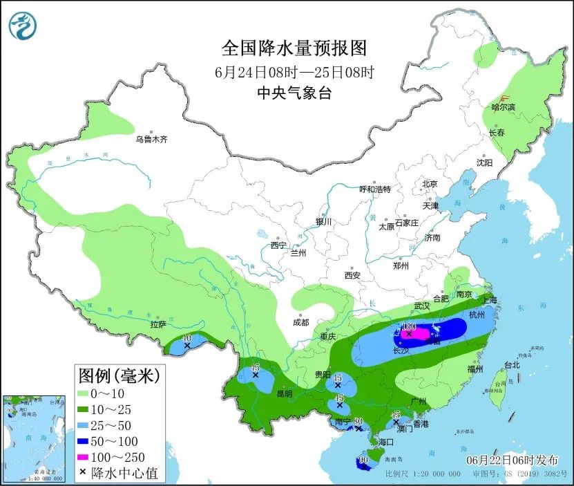 未来三天国内天气预报（6月22日）